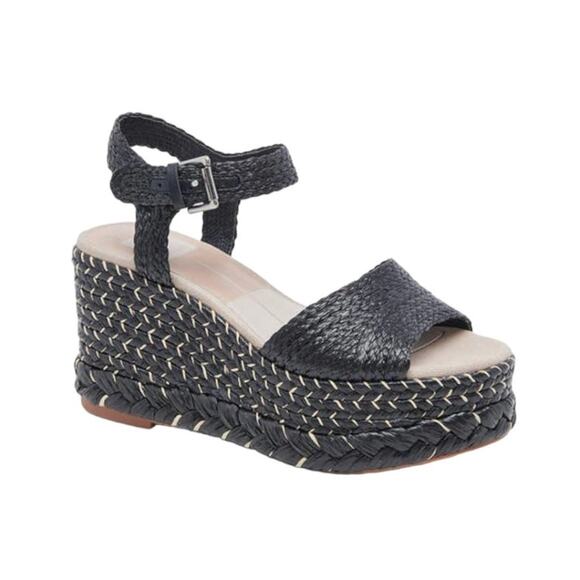 Dolce Vita Tiago Raffia Platform Sandal Size 9 NWT $130 MSRP - Picture 1 of 7